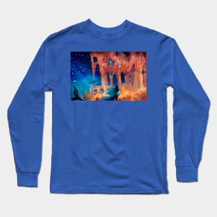 Mermaids with a rusty shipwreck undersea ruins for DrawMerMay2023 Long Sleeve T-Shirt